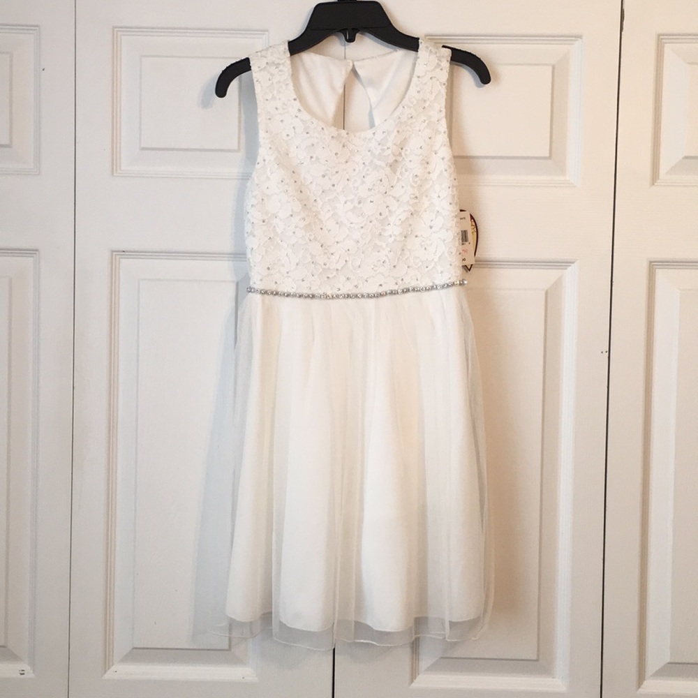Girls White Dress size 12